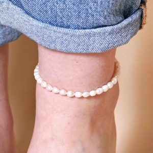 Anklets | Freshwater Pearl Anklet in Gold – Womens Jewellery Anklets