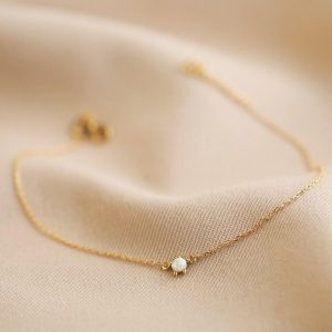 Anklets | Opal Turtle Charm Anklet in Gold – Womens Anklets Anklets