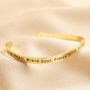 Bracelets | Adjustable Nana Meaningful Word Wave Bangle in Gold – Womens Bracelets Bracelets