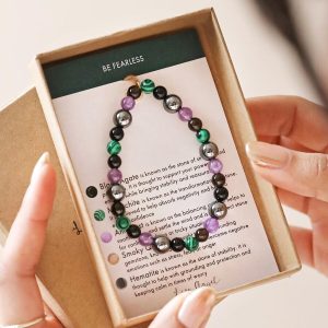 Bracelets | Be Fearless Semi-Precious Stone Beaded Bracelet in Green – Womens Jewellery Bracelets