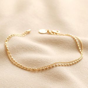 Bracelets | Double Layer Ball Chain Bracelet in Gold – Womens Bracelets Bracelets