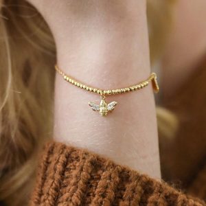 Bracelets | Estella Bartlett Crystal Bee Bracelet in Gold – Womens Bracelets Bracelets