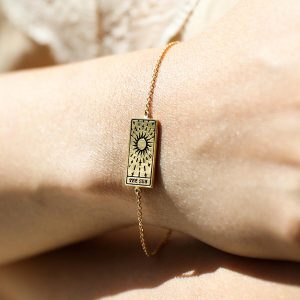 Bracelets | Gold The Sun Tarot Card Bracelet – Womens Bracelets Bracelets