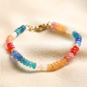 Bracelets | Rainbow Rondelle Stone Beaded Bracelet – Womens Bracelets Bracelets