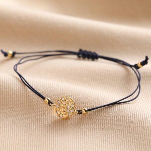 Bracelets | Sun and Moon Cord Bracelet in Gold – Womens Bracelets Bracelets