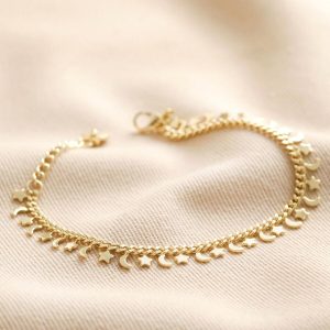 Bracelets | Tiny Moon and Star Charm Bracelet in Gold – Womens Bracelets Bracelets