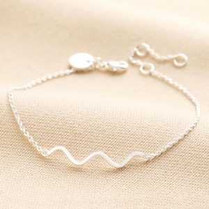 Bracelets | Wavy Lines Chain Bracelet in Silver – Womens Bracelets Bracelets