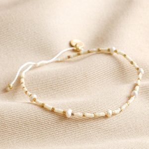 Bracelets | White Miyuki Bead and Freshwater Seed Pearl Bracelet – Womens Bracelets Bracelets