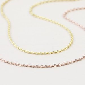 Charms, Chains & Pins | Gold Plated Sterling Silver Trace Chain – Womens Charms, Chains & Pins Charms, Chains & Pins