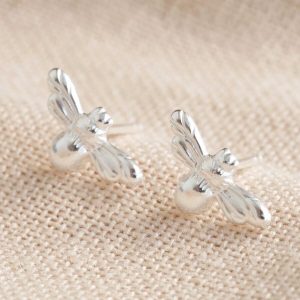 Earrings | Sterling Silver Bumblebee Stud Earrings Silver – Womens Earrings Earrings