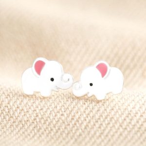 Earrings | Sterling Silver Elephant Stud Earrings – Womens Earrings Earrings