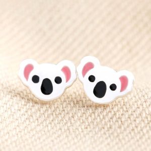 Earrings | Sterling Silver Koala Bear Stud Earrings – Womens Earrings Earrings