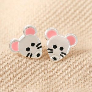 Earrings | Sterling Silver Mouse Stud Earrings – Womens Earrings Earrings