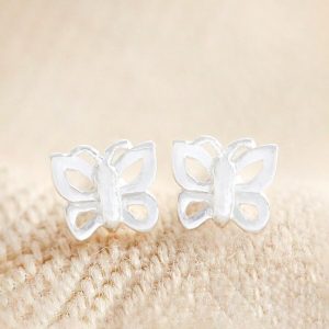 Earrings | Sterling Silver Tiny Butterfly Stud Earrings – Womens Earrings Earrings