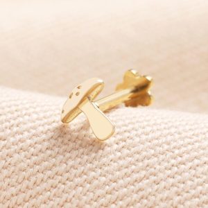 Earrings | Tish Lyon Solid Gold Toadstool Helix Earring – Womens Earrings Earrings