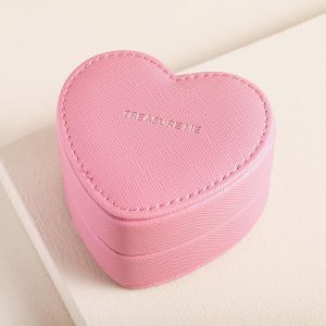 Jewellery Storage | Estella Bartlett Mini Heart Shape Jewellery Box in Pink – Womens Jewellery Jewellery Storage