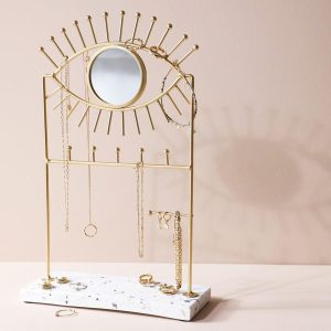 Jewellery Storage | Jewellery Stand and Mirror with Terrazzo Base – Womens Jewellery Jewellery Storage