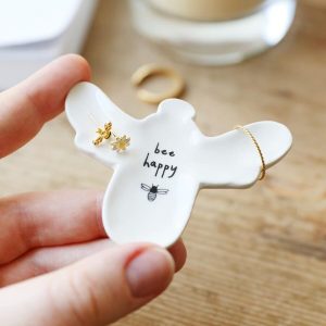 Jewellery Storage | Small Bee Happy Ring Dish – Womens Jewellery Jewellery Storage