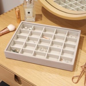 Jewellery Storage | Stackers Classic 25 Section Jewellery Tray in Taupe – Womens Jewellery Jewellery Storage