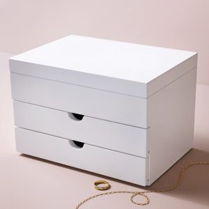 Jewellery Storage | White Jewellery Box with Drawers – Womens Jewellery Jewellery Storage