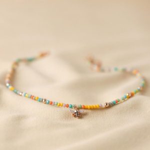 Necklaces | Colourful Beaded Bee Necklace in Rose Gold – Womens/Kids Children's Necklaces Kids