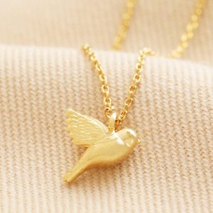 Necklaces | Delicate Bird Pendant Necklace in Gold – Womens Jewellery Necklaces