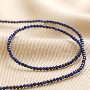 Necklaces | Delicate Blue Stone Beaded Necklace – Womens Jewellery Necklaces