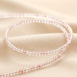 Necklaces | Delicate Rose Quartz Stone Beaded Necklace – Womens Jewellery Necklaces