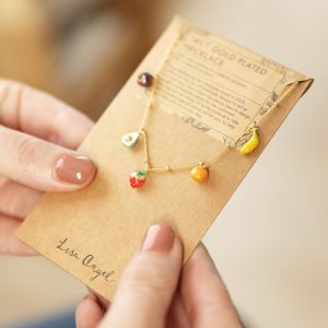 Necklaces | Enamel Fruit Charm Necklace in Gold – Womens Jewellery Necklaces