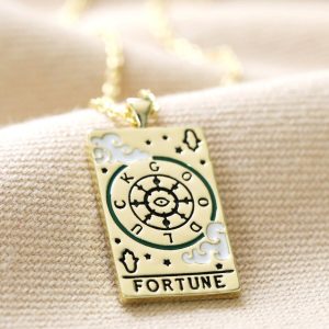 Necklaces | Enamel The Fortune Tarot Card Necklace in Gold – Womens Jewellery Necklaces