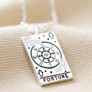 Necklaces | Enamel The Fortune Tarot Card Necklace in Silver – Womens Jewellery Necklaces