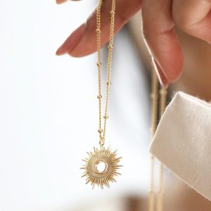 Necklaces | Estella Bartlett Full Sunburst Necklace in Gold – Womens Jewellery Necklaces