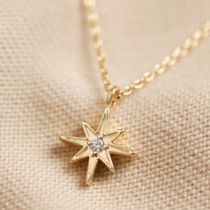 Necklaces | Estella Bartlett North Star Pendant Necklace in Gold – Womens Jewellery Necklaces