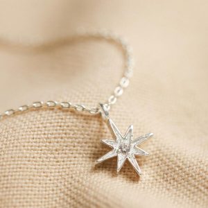 Necklaces | Estella Bartlett North Star Pendant Necklace in Silver – Womens Jewellery Necklaces