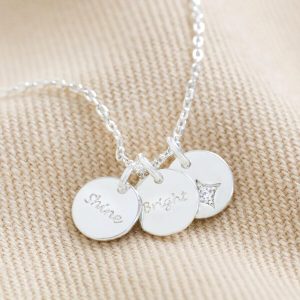 Necklaces | Estella Bartlett Triple Disc Charm Necklace In Silver – Womens Jewellery Necklaces