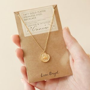 Necklaces | Gold Stainless Steel Cancer Pendant Necklace – Womens Jewellery Necklaces