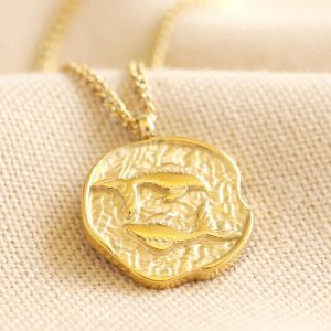 Necklaces | Gold Stainless Steel Pisces Pendant Necklace – Womens Jewellery Necklaces