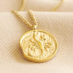 Necklaces | Gold Stainless Steel Scorpio Pendant Necklace – Womens Jewellery Necklaces