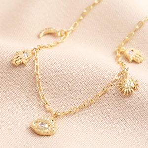 Necklaces | Hamsa Hand Charm Necklace in Gold – Womens/Kids Children's Necklaces Kids