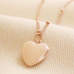 Necklaces | Heart Locket Necklace in Rose Gold – Womens Jewellery Necklaces