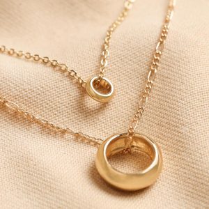 Necklaces | Layered Ring Pendant Necklace in Gold – Womens Jewellery Necklaces