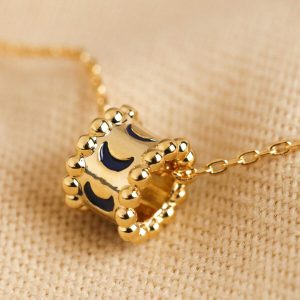 Necklaces | Moon Phase Enamel Pendant Necklace in Gold – Womens Jewellery Necklaces