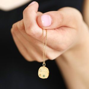 Necklaces | Multicoloured Crystal Daisy Disc Pendant Necklace in Gold – Womens Jewellery Necklaces