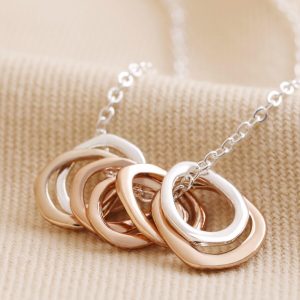 Necklaces | Organic Hoops Pendant Necklace in Silver – Womens Jewellery Necklaces