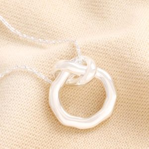 Necklaces | Organic Infinity Knot Necklace in Silver Silver – Womens Jewellery Necklaces