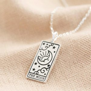 Necklaces | Silver The Moon Tarot Card Pendant Necklace – Womens Jewellery Necklaces