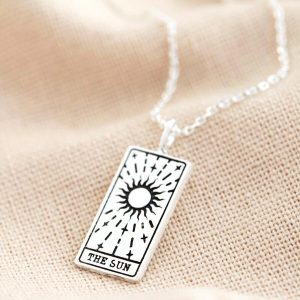 Necklaces | Silver The Sun Tarot Card Pendant Necklace – Womens Jewellery Necklaces