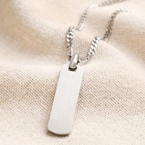 Necklaces | Slim Stainless Steel Dog Tag Necklace – Mens Jewellery Mens