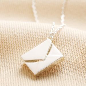 Necklaces | Small Silver Envelope Necklace – Womens Jewellery Necklaces