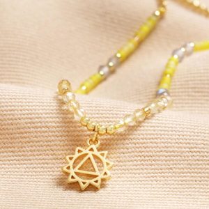 Necklaces | Solar Plexus Chakra Beaded Necklace in Gold – Womens Jewellery Necklaces